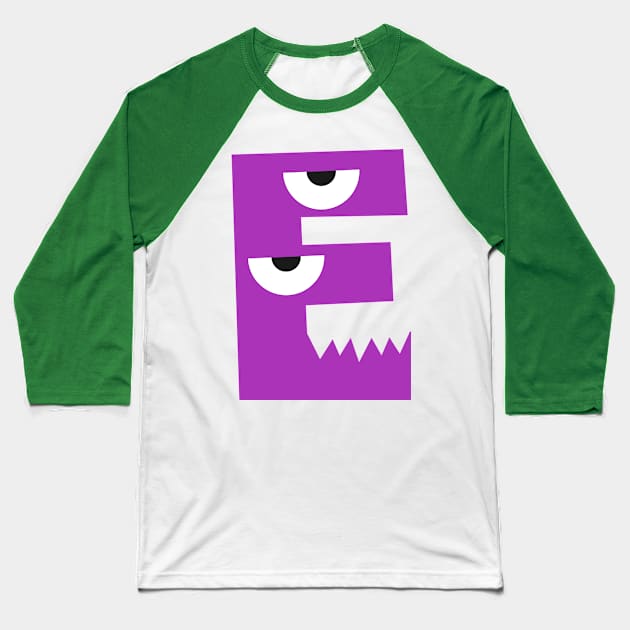 E Lettering Baseball T-Shirt by Mako Design 